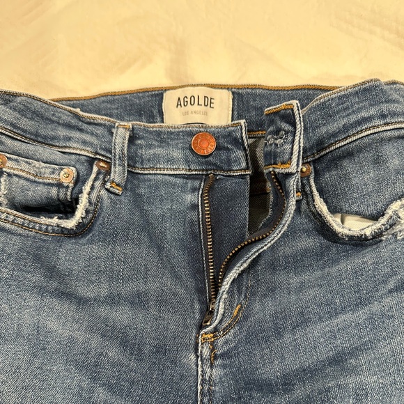 Agolde Sophie Mid Rise Ankle in Tame (dark blue) size 24 - Picture 4 of 4